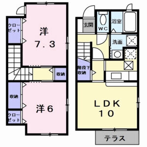 2LDK 間取り図