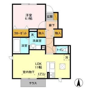 1LDK 間取り図