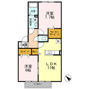2LDK 間取り図