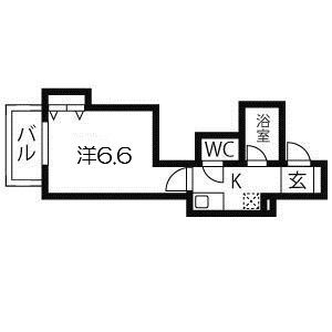 1K 間取り図