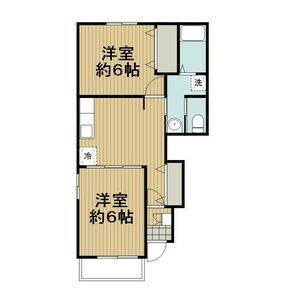 2DK 間取り図