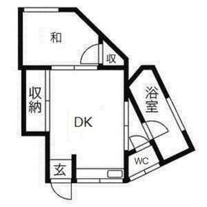 1DK 間取り図