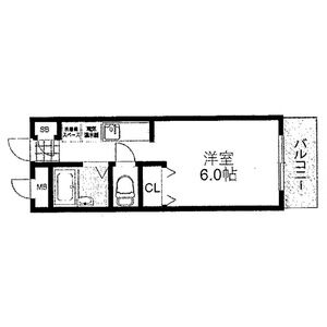 1K 間取り図