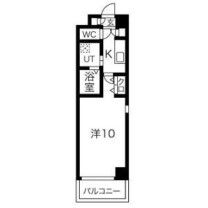1K 間取り図