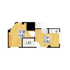 1DK 間取り図