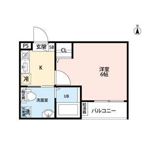 1K 間取り図