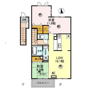 2LDK 間取り図