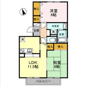 2LDK 間取り図