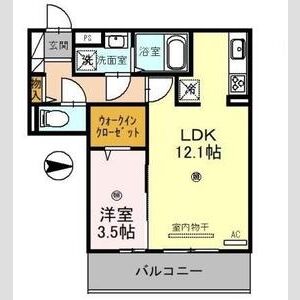1LDK 間取り図