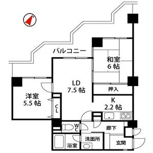 2LDK 間取り図