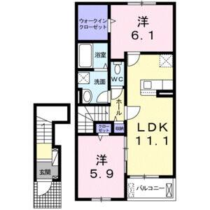 2LDK 間取り図