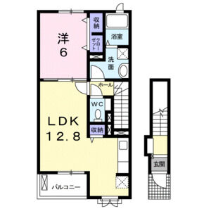 1LDK 間取り図