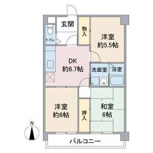 3DK 間取り図