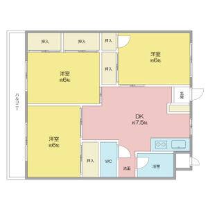 3DK 間取り図