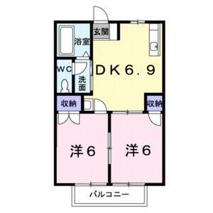 2DK 間取り図