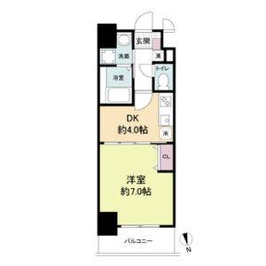 1DK 間取り図