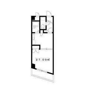 1DK 間取り図