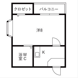 1K 間取り図