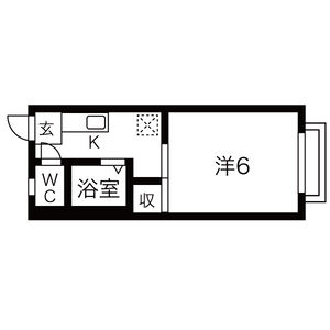 1K 間取り図