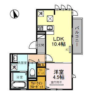 1LDK 間取り図