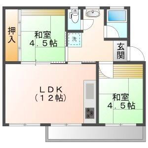 2LDK 間取り図