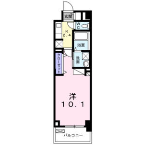 1K 間取り図