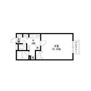 1K 間取り図