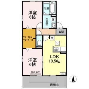 2LDK 間取り図