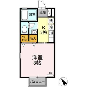 1K 間取り図