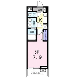 1K 間取り図