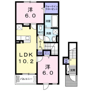 2LDK 間取り図