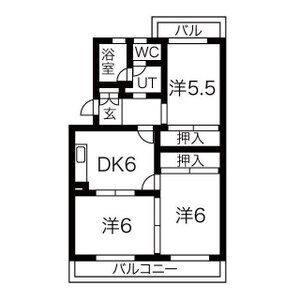 3DK 間取り図