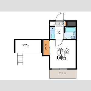 1K 間取り図