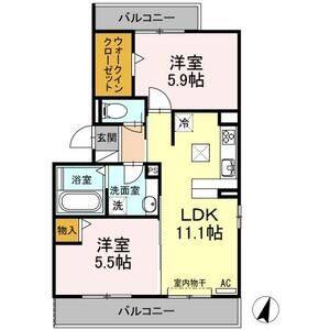 2LDK 間取り図