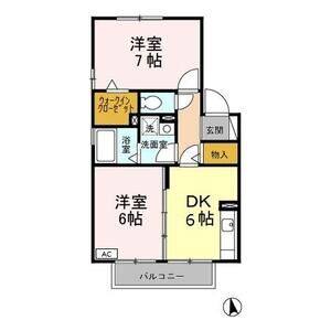2DK 間取り図