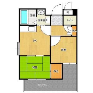 2DK 間取り図