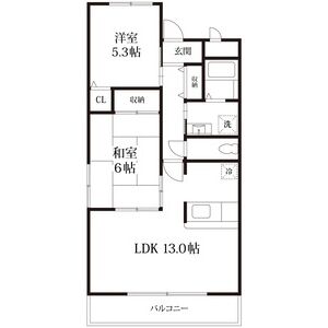 2LDK 間取り図