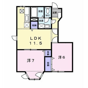 2LDK 間取り図