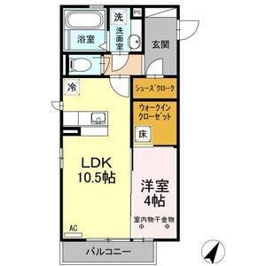 1LDK 間取り図