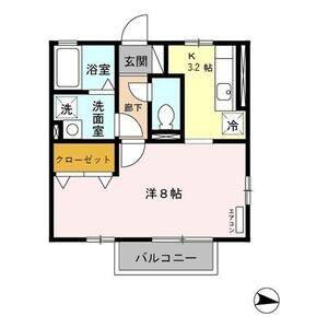 1K 間取り図