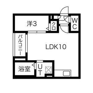1LDK 間取り図