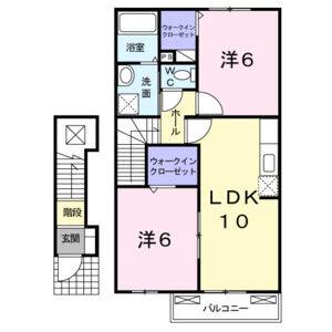 2LDK 間取り図