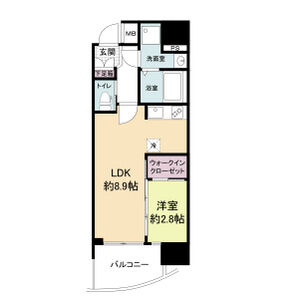 1LDK 間取り図