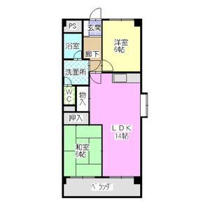 2LDK 間取り図