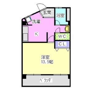 1K 間取り図