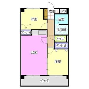 2LDK 間取り図