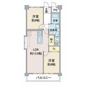 2LDK 間取り図