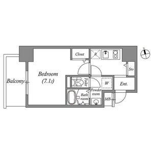 1K 間取り図
