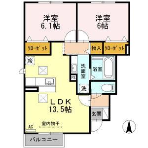 2LDK 間取り図
