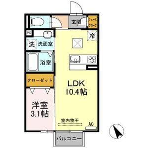 1LDK 間取り図